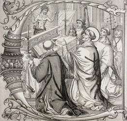 De Mis van Sint Gregorius de Grote en de verschijning van Jezus Christus als De Man van Smarten, uit 